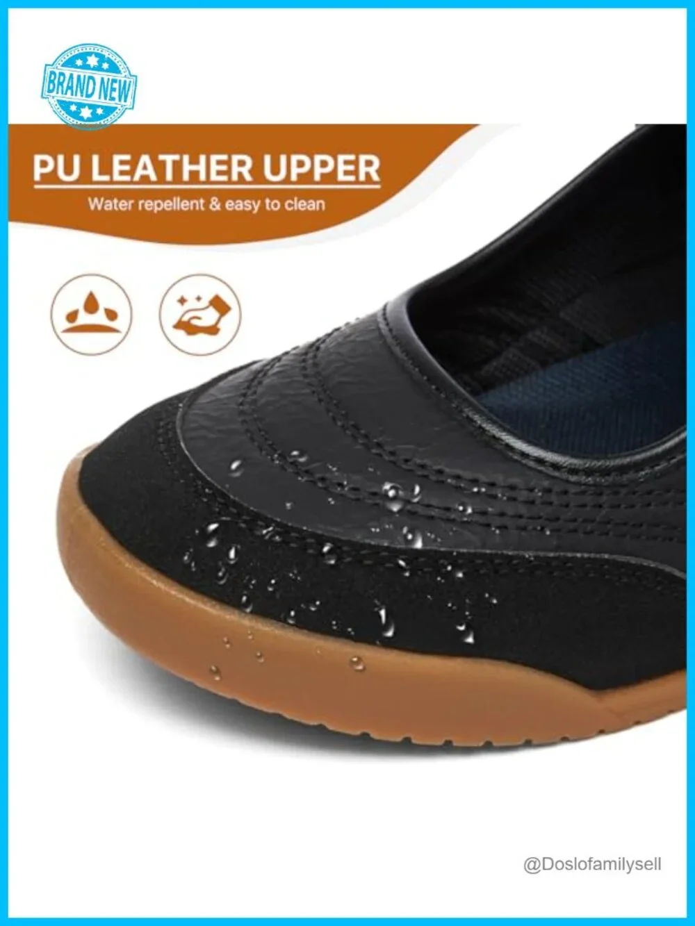 Mary Jane Sneakers Faux Leather Slip-On Casual Shoes for Women